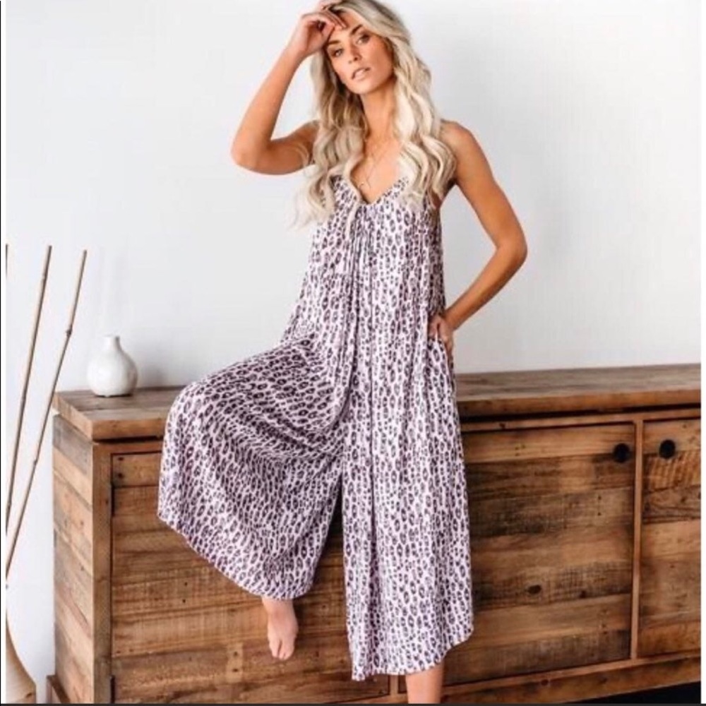 Vici Pocketed Leopard Romper